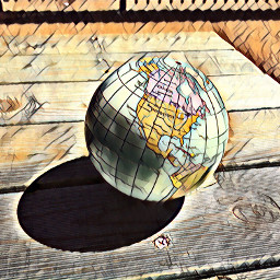 globe world takeontheworld wooden dystopiaeffect
