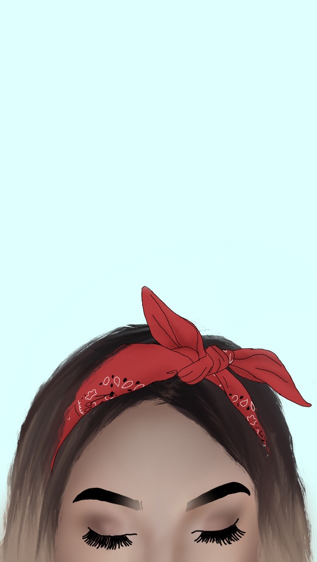 FreeToEdit drawing draw girl bandana 